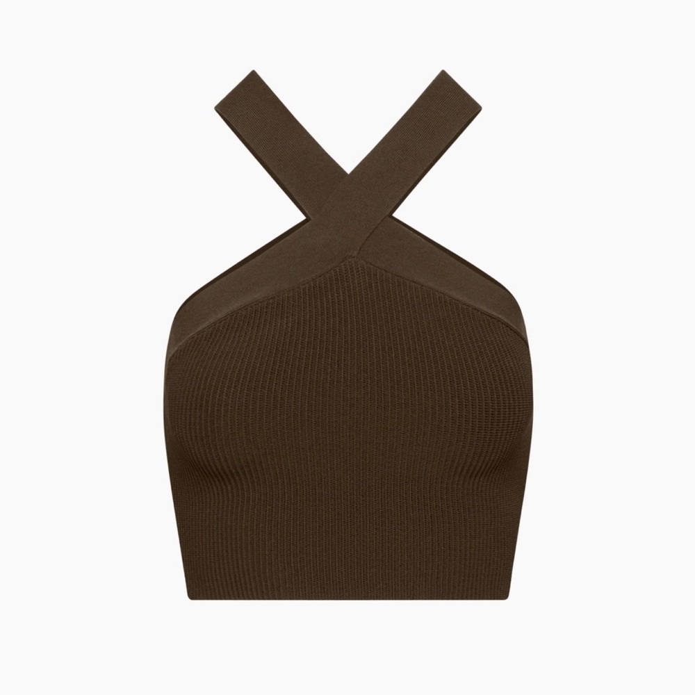 Aritzia Sculpt Knit Criss Cross Cropped Tank